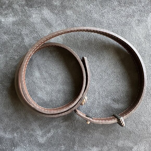 David Yurman Triple Wrap Cable Bracelet in Brown Leather - Picture 13 of 13